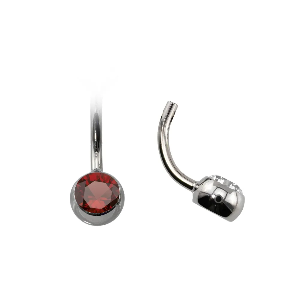Curved Navel Barbell (Topless) with Gem