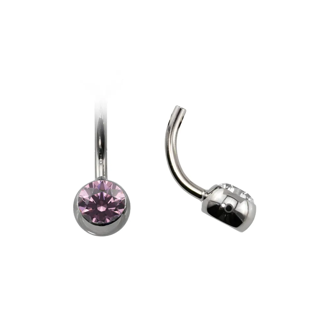 Curved Navel Barbell (Topless) with Gem