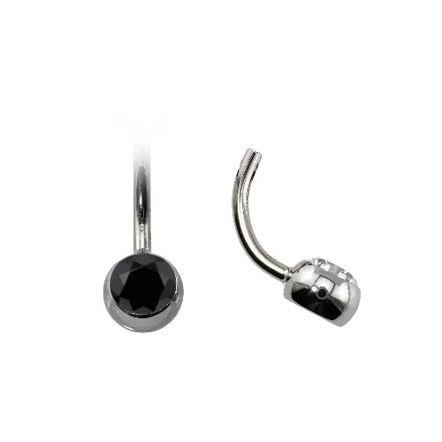 Curved Navel Barbell (Topless) with Gem