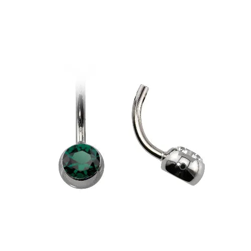 Curved Navel Barbell (Topless) with Gem