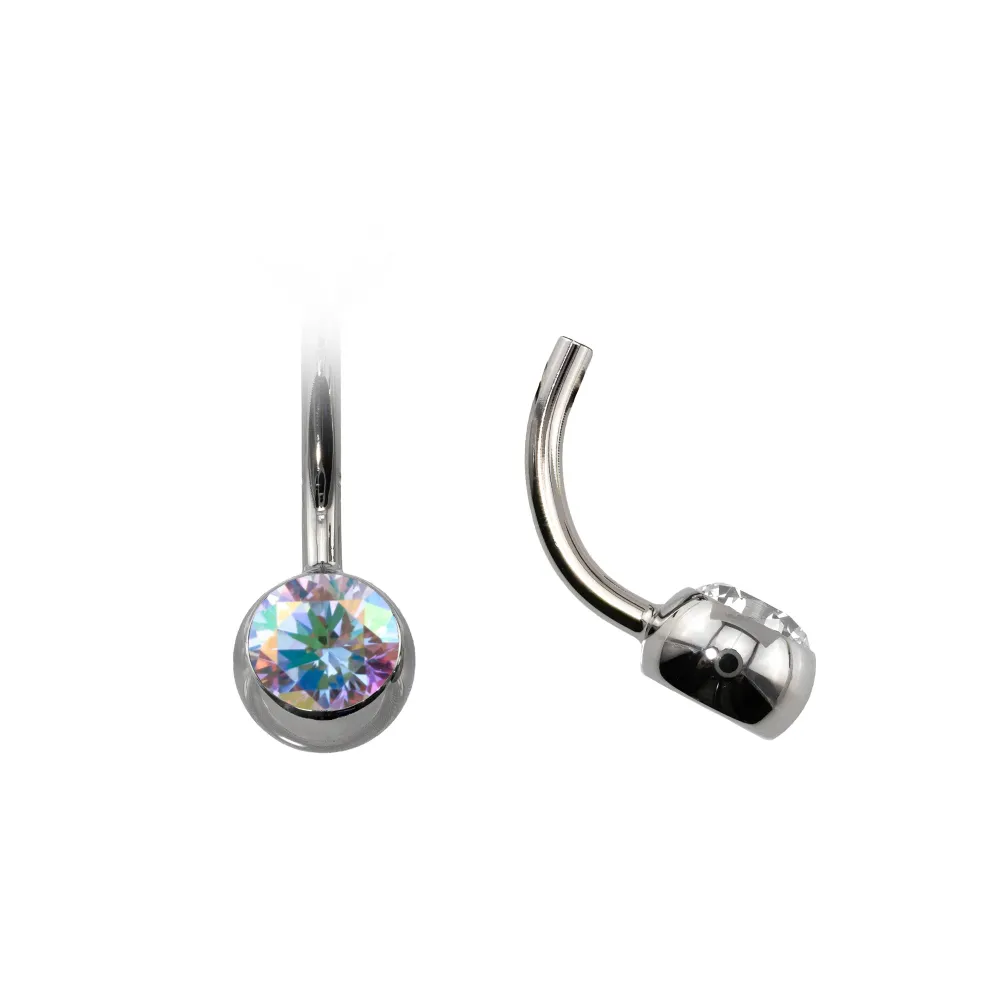 Curved Navel Barbell (Topless) with Gem