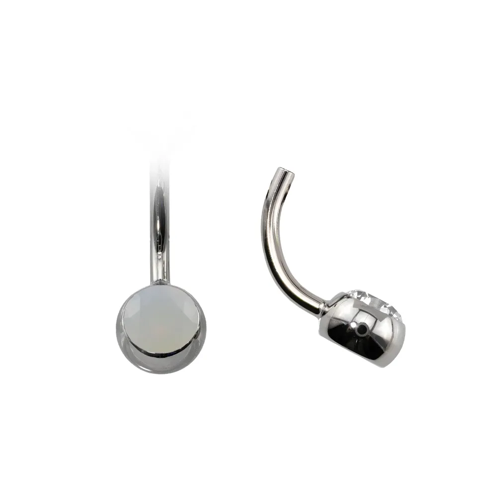 Curved Navel Barbell (Topless) with Gem