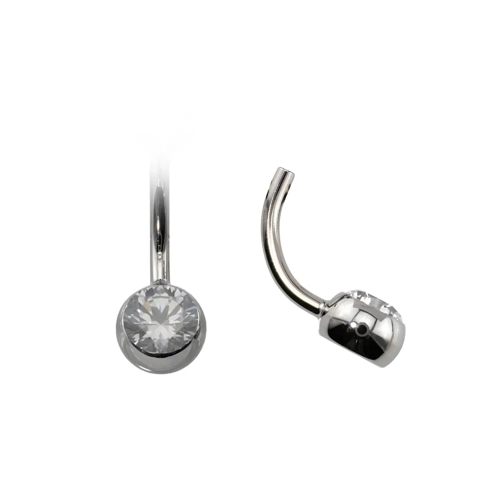 Curved Navel Barbell (Topless) with Gem