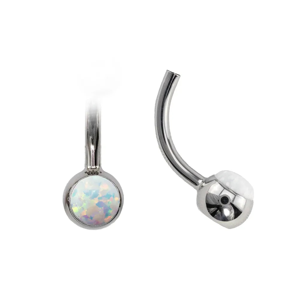 Curved Navel Barbell (Topless) with Cabochon