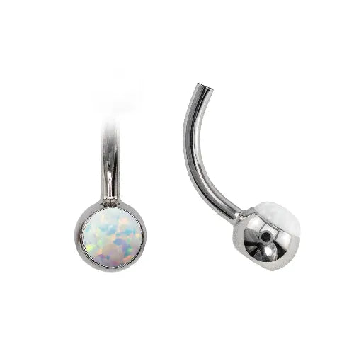 Curved Navel Barbell (Topless) with Cabochon