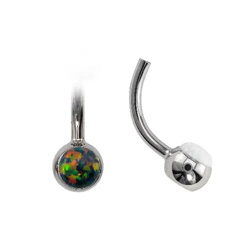 Curved Navel Barbell (Topless) with Cabochon