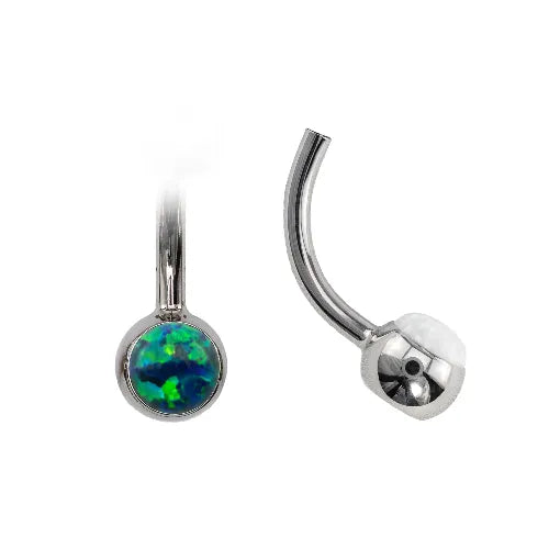 Curved Navel Barbell (Topless) with Cabochon