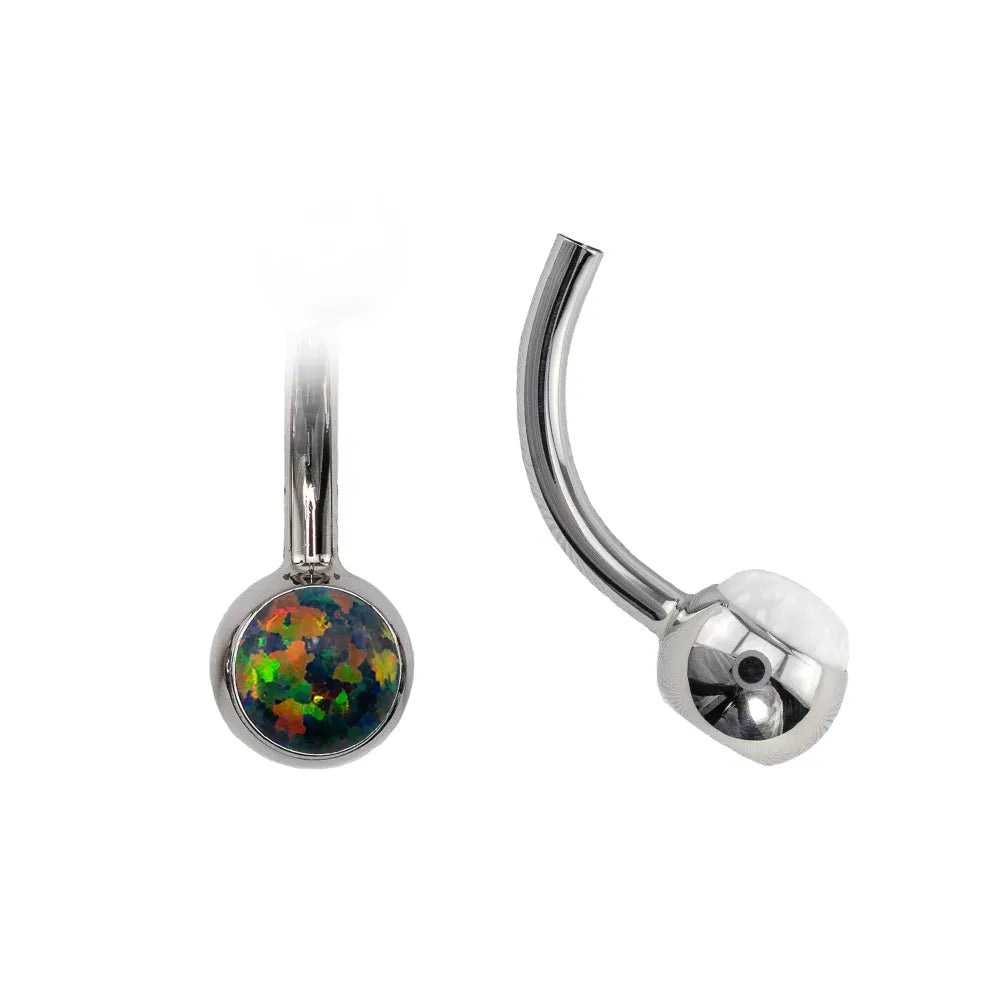 Curved Navel Barbell (Topless) with Cabochon
