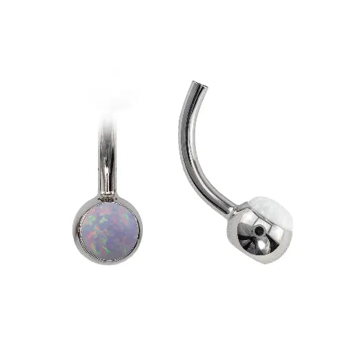 Curved Navel Barbell (Topless) with Cabochon