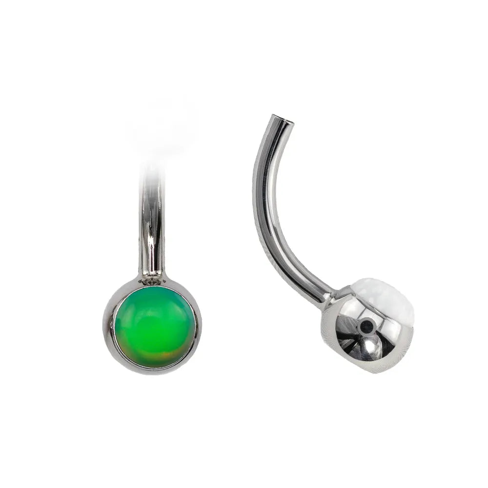 Curved Navel Barbell (Topless) with Cabochon
