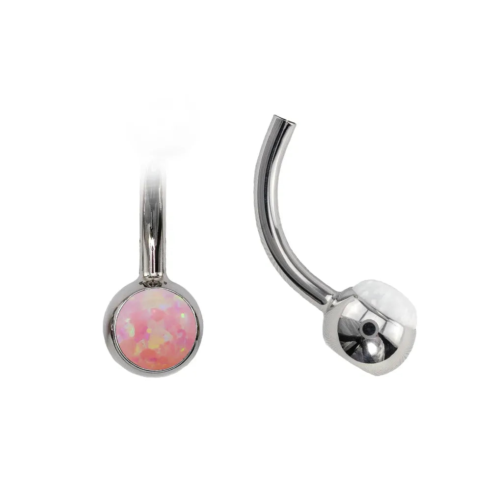 Curved Navel Barbell (Topless) with Cabochon