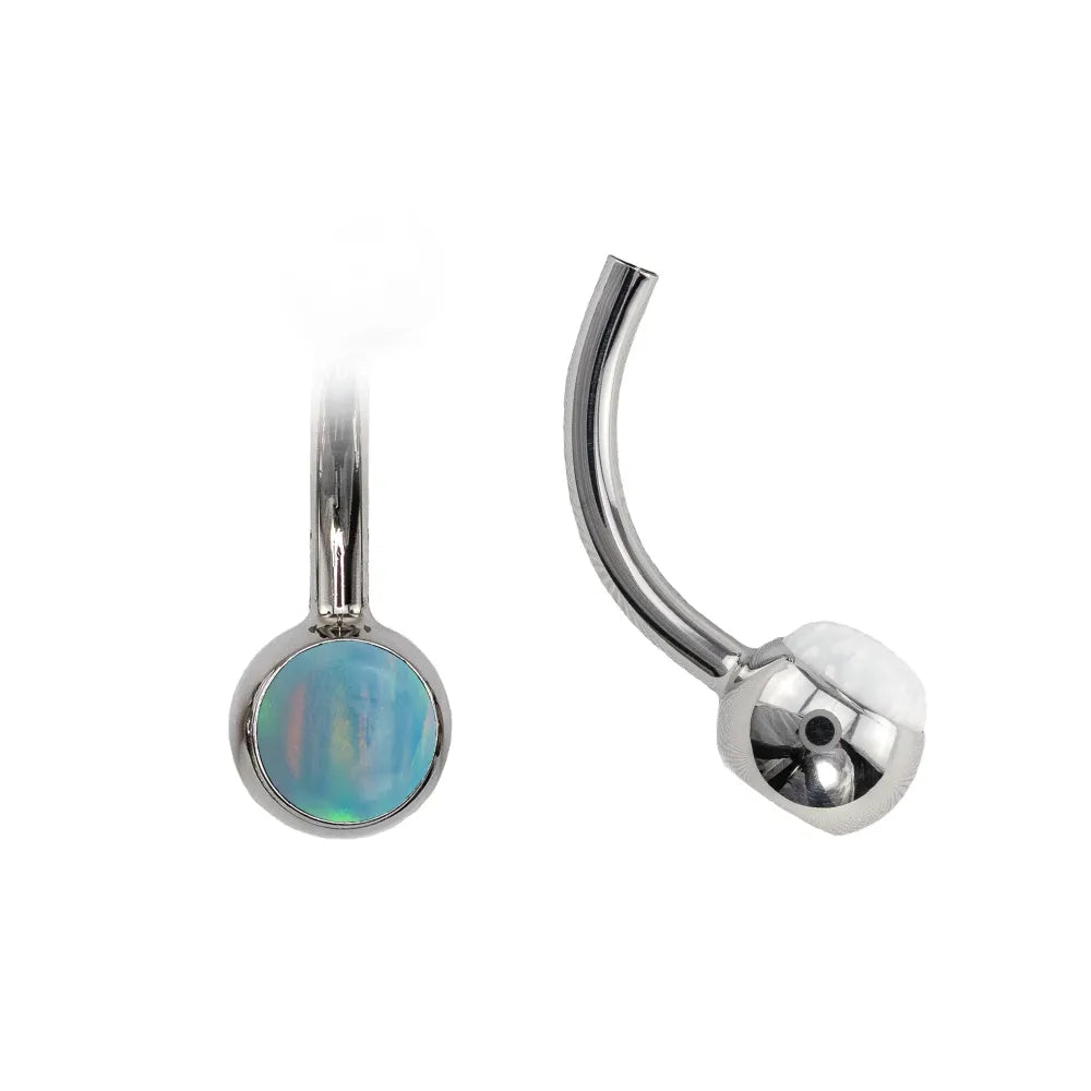 Curved Navel Barbell (Topless) with Cabochon