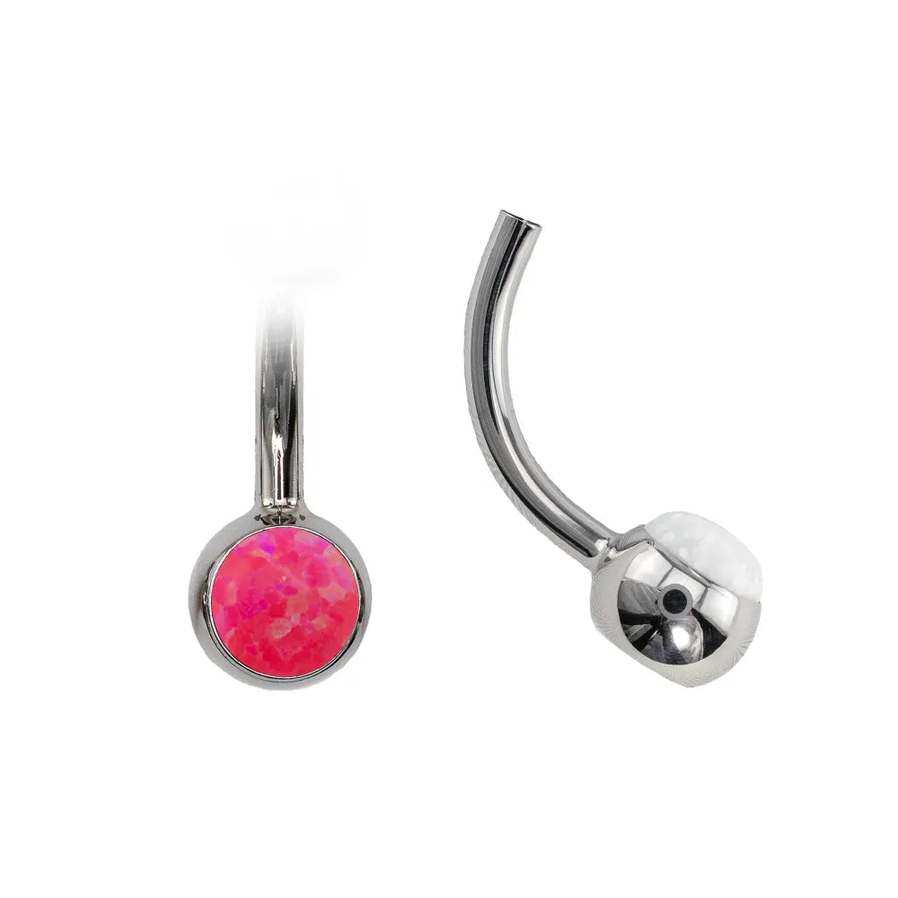Curved Navel Barbell (Topless) with Cabochon