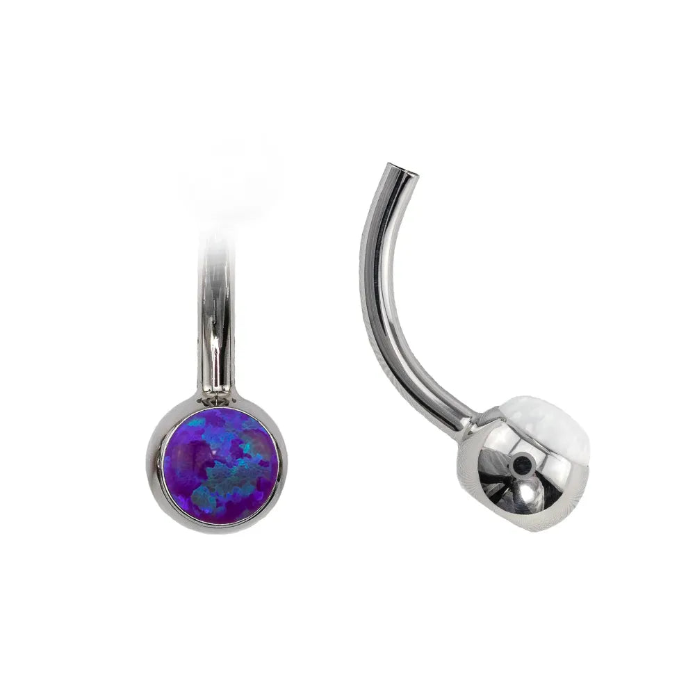Curved Navel Barbell (Topless) with Cabochon