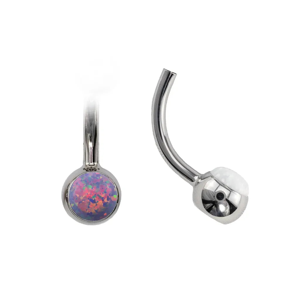 Curved Navel Barbell (Topless) with Cabochon