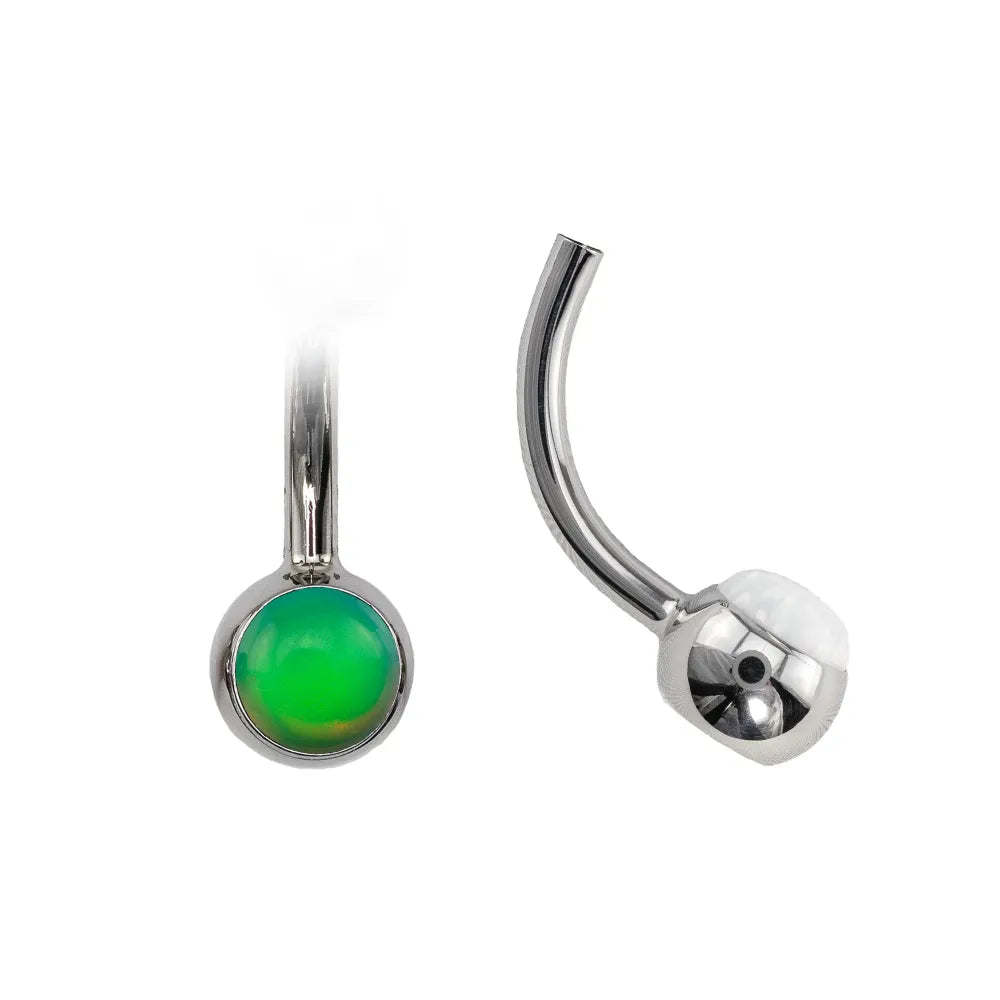 Curved Navel Barbell (Topless) with Cabochon