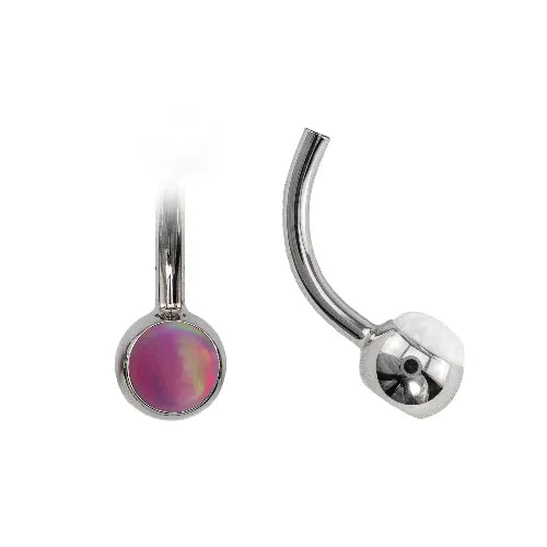 Curved Navel Barbell (Topless) with Cabochon