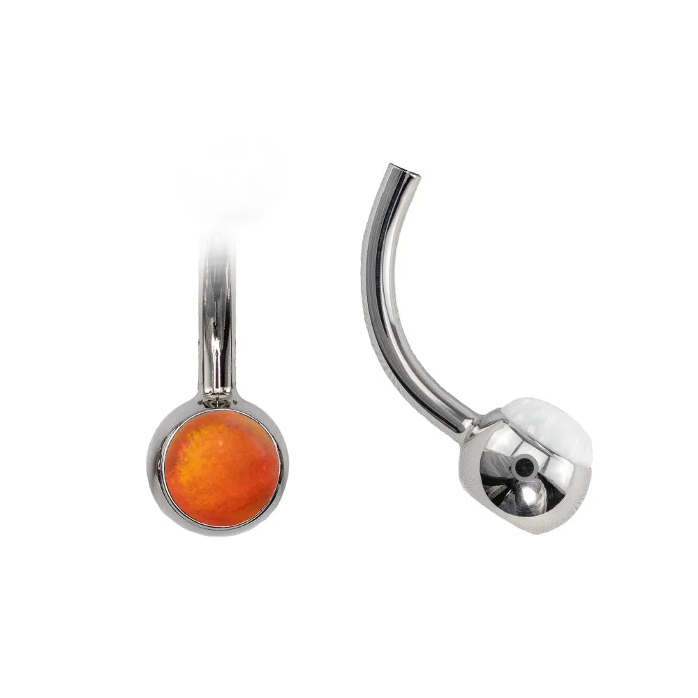 Curved Navel Barbell (Topless) with Cabochon