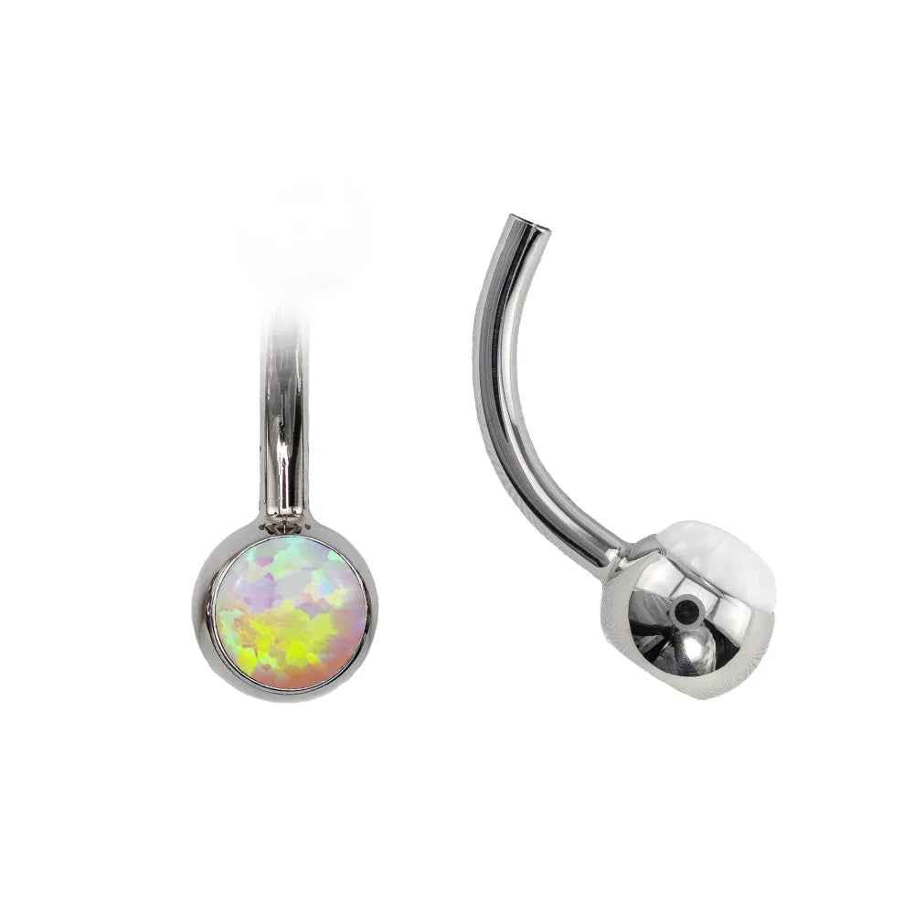 Curved Navel Barbell (Topless) with Cabochon