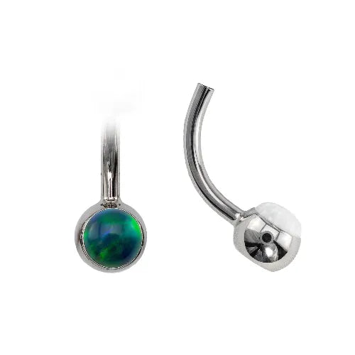 Curved Navel Barbell (Topless) with Cabochon