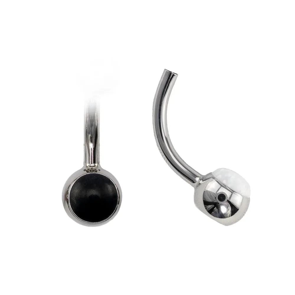 Curved Navel Barbell (Topless) with Cabochon