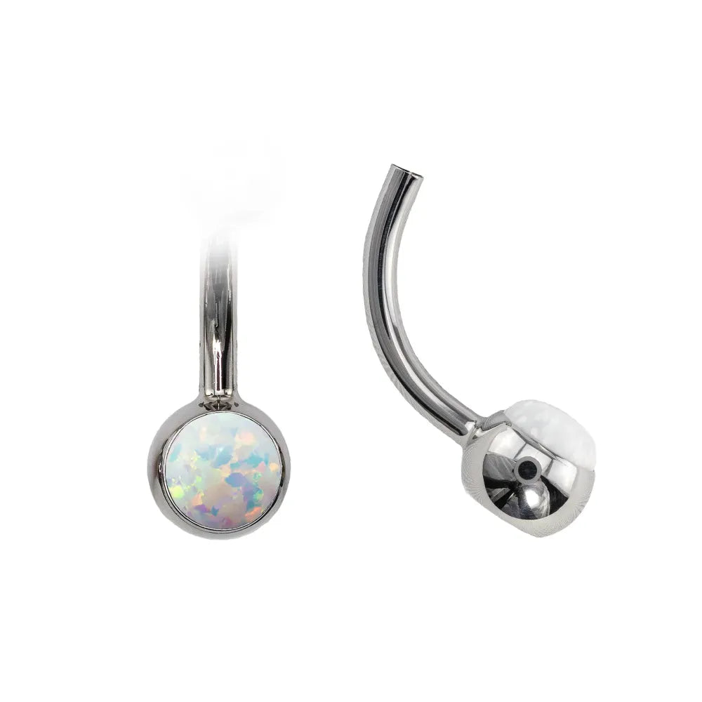 Curved Navel Barbell (Topless) with Cabochon