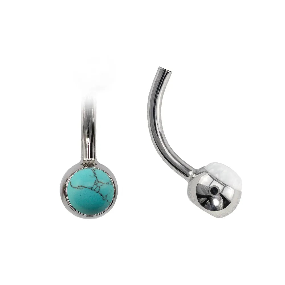 Curved Navel Barbell (Topless) with Cabochon