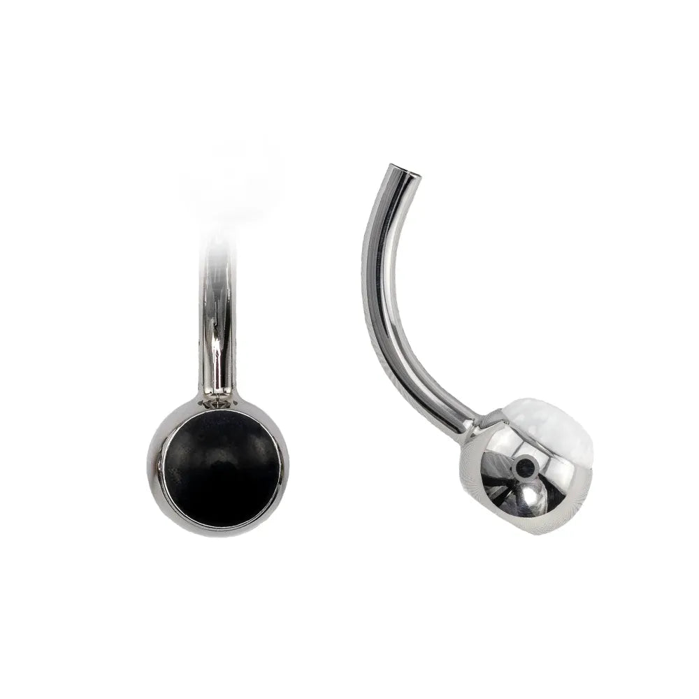 Curved Navel Barbell (Topless) with Cabochon