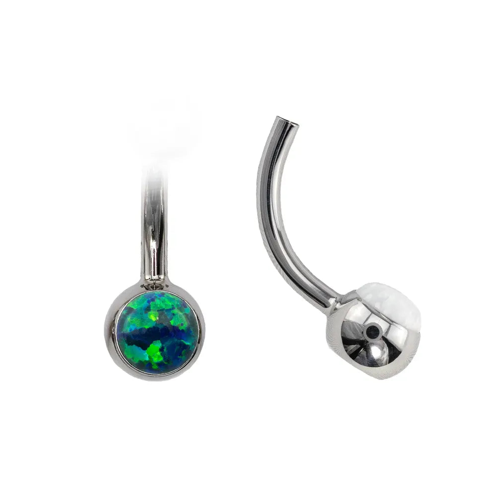 Curved Navel Barbell (Topless) with Cabochon