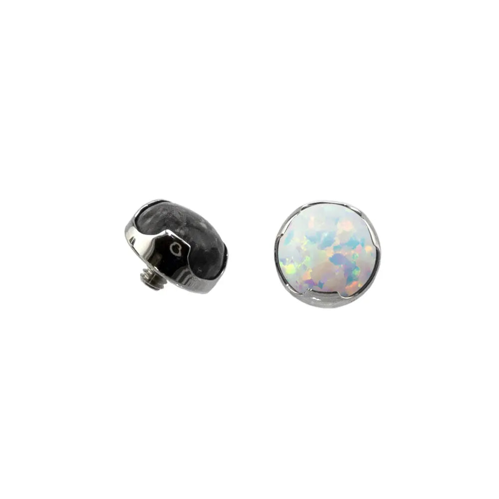 Threaded Modified Bezel Set Cabochon