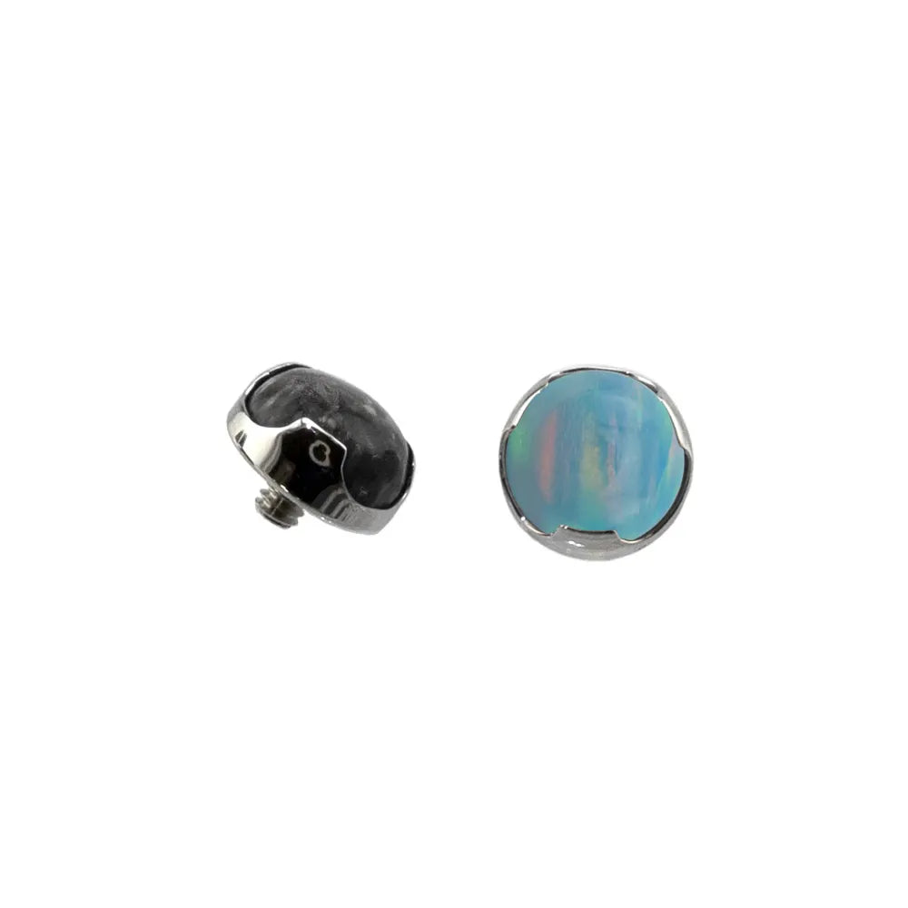 Threaded Modified Bezel Set Cabochon