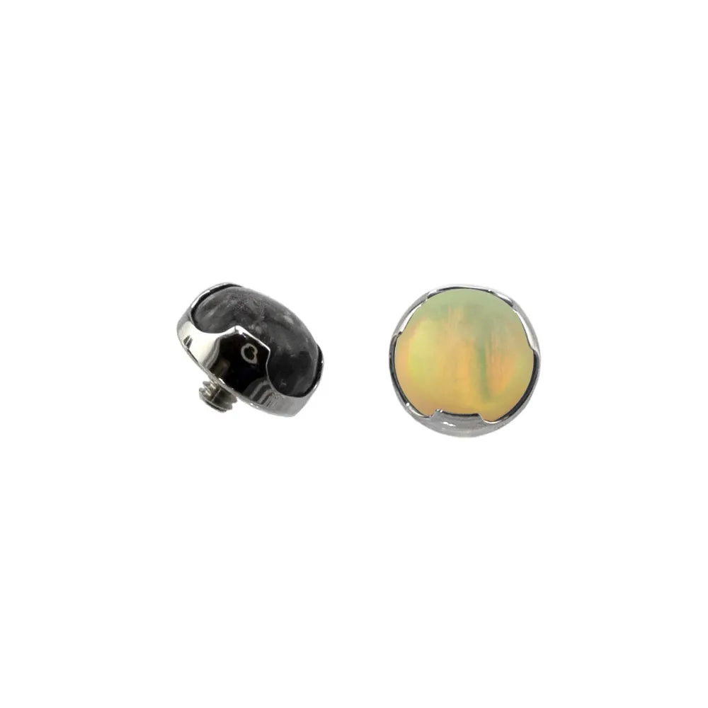 Threaded Modified Bezel Set Cabochon