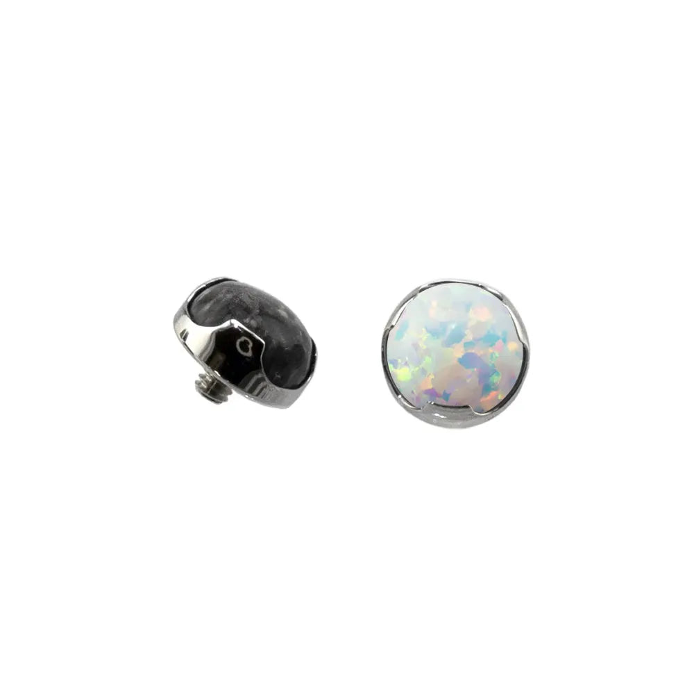 Threaded Modified Bezel Set Cabochon
