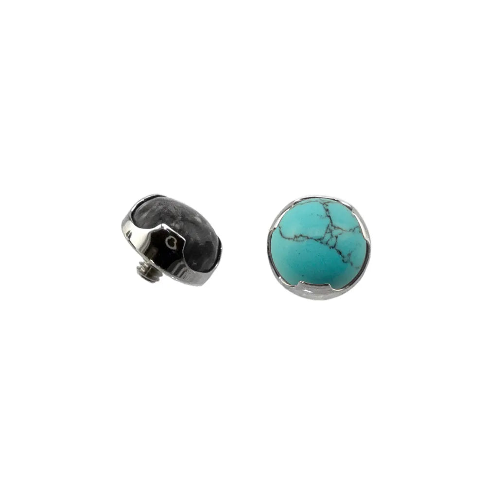 Threaded Modified Bezel Set Cabochon