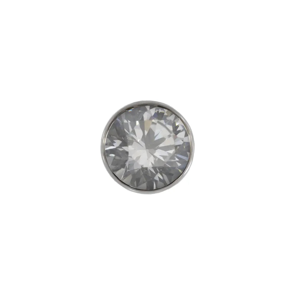 White 4.0 - Threaded Bezel Set Gem