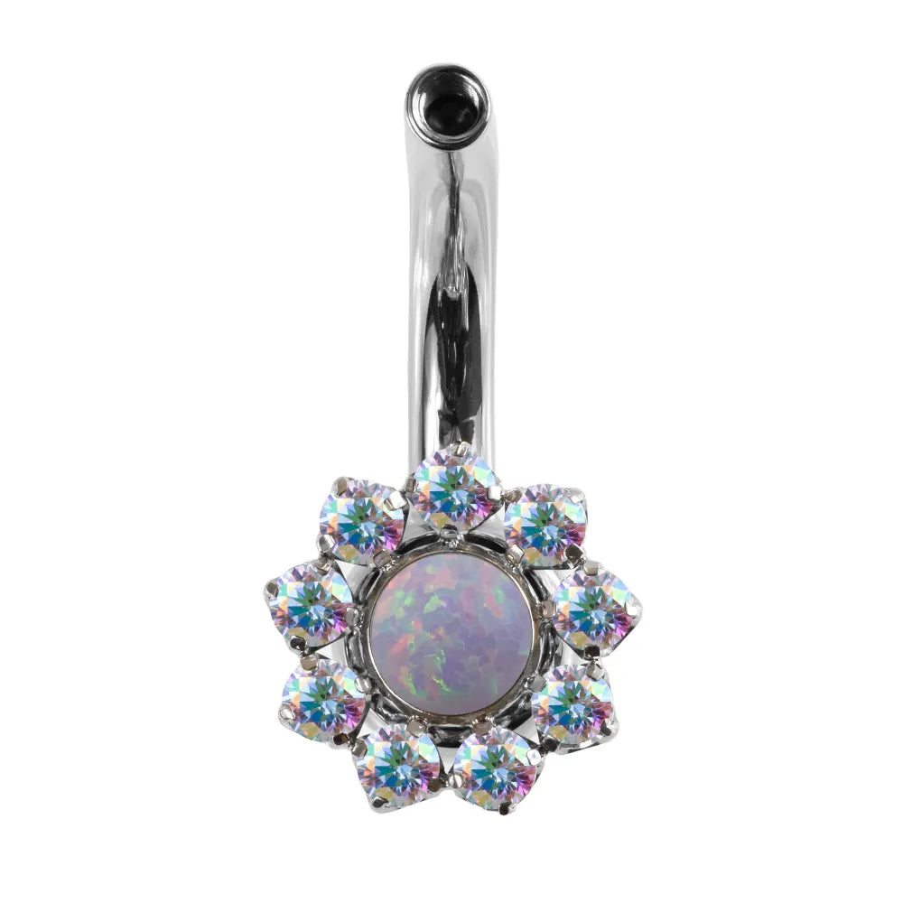 Interchangeable Navel Curve w/ Sunflower