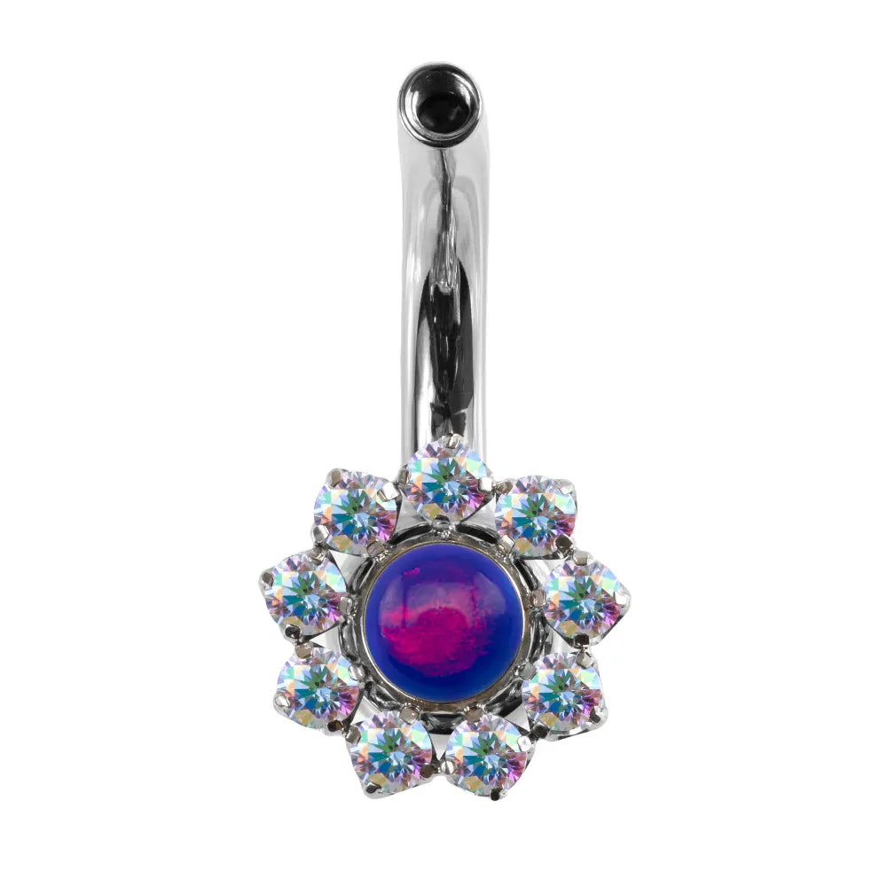 Interchangeable Navel Curve w/ Sunflower