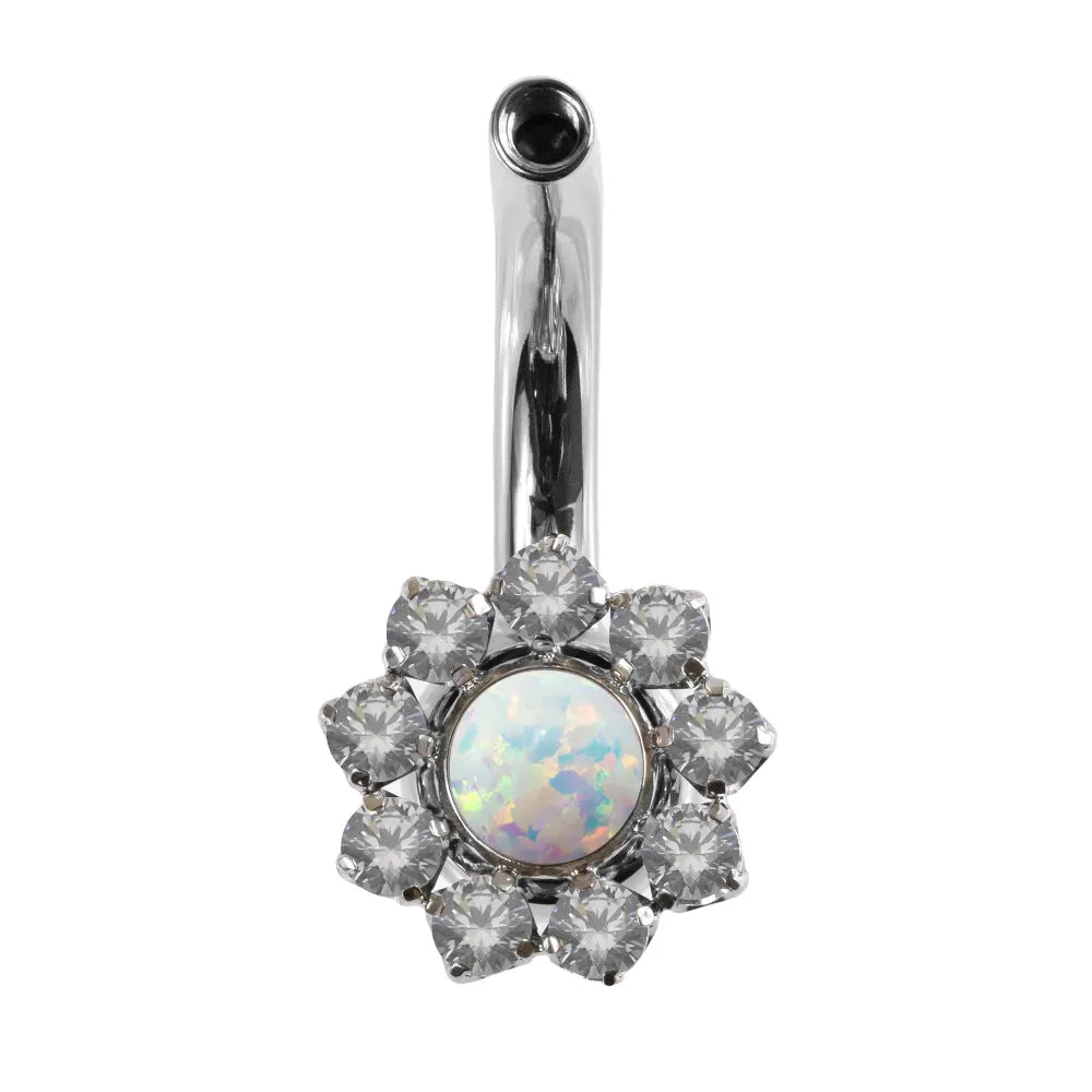 Interchangeable Navel Curve w/ Sunflower
