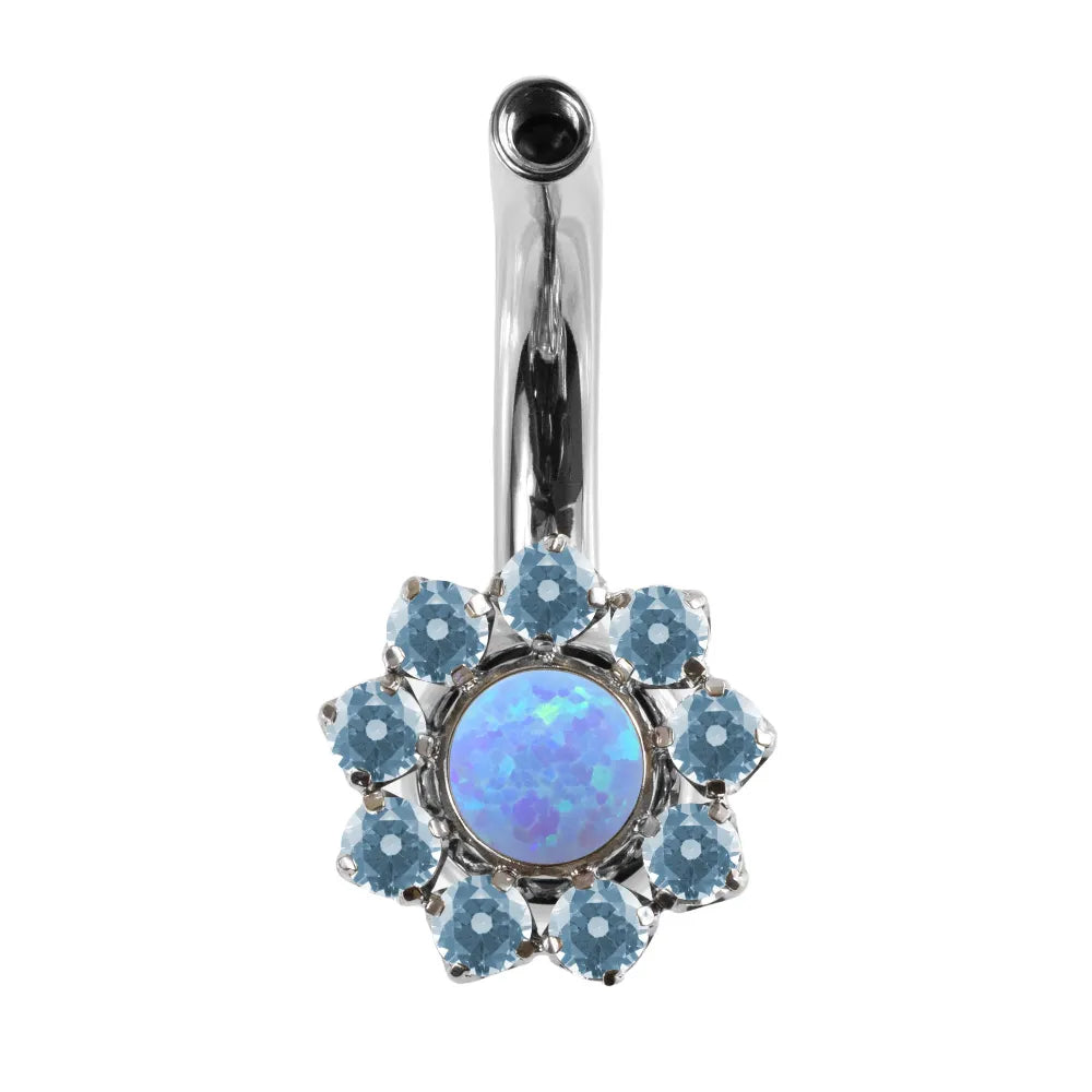 Interchangeable Navel Curve w/ Sunflower