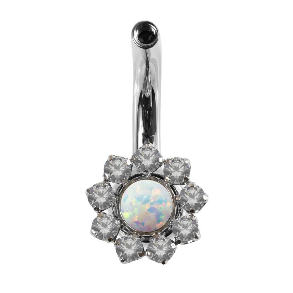 Interchangeable Navel Curve w/ Sunflower
