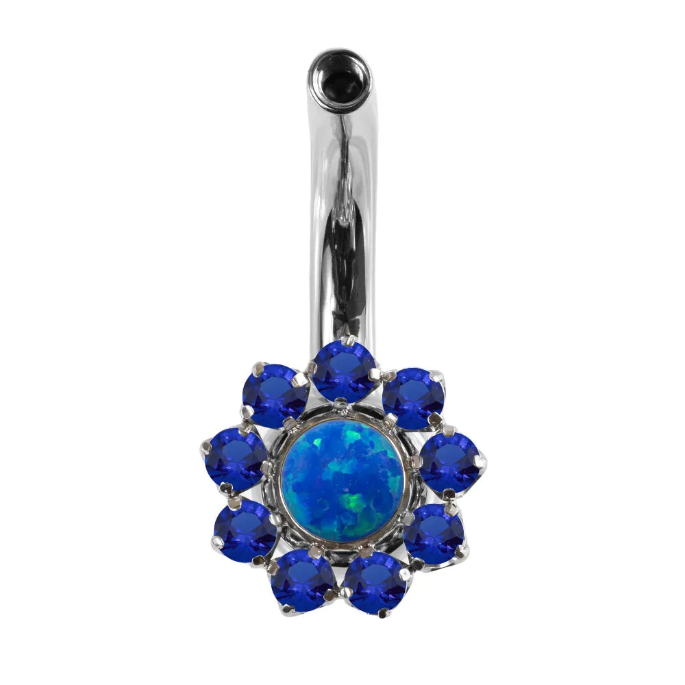 Interchangeable Navel Curve w/ Sunflower