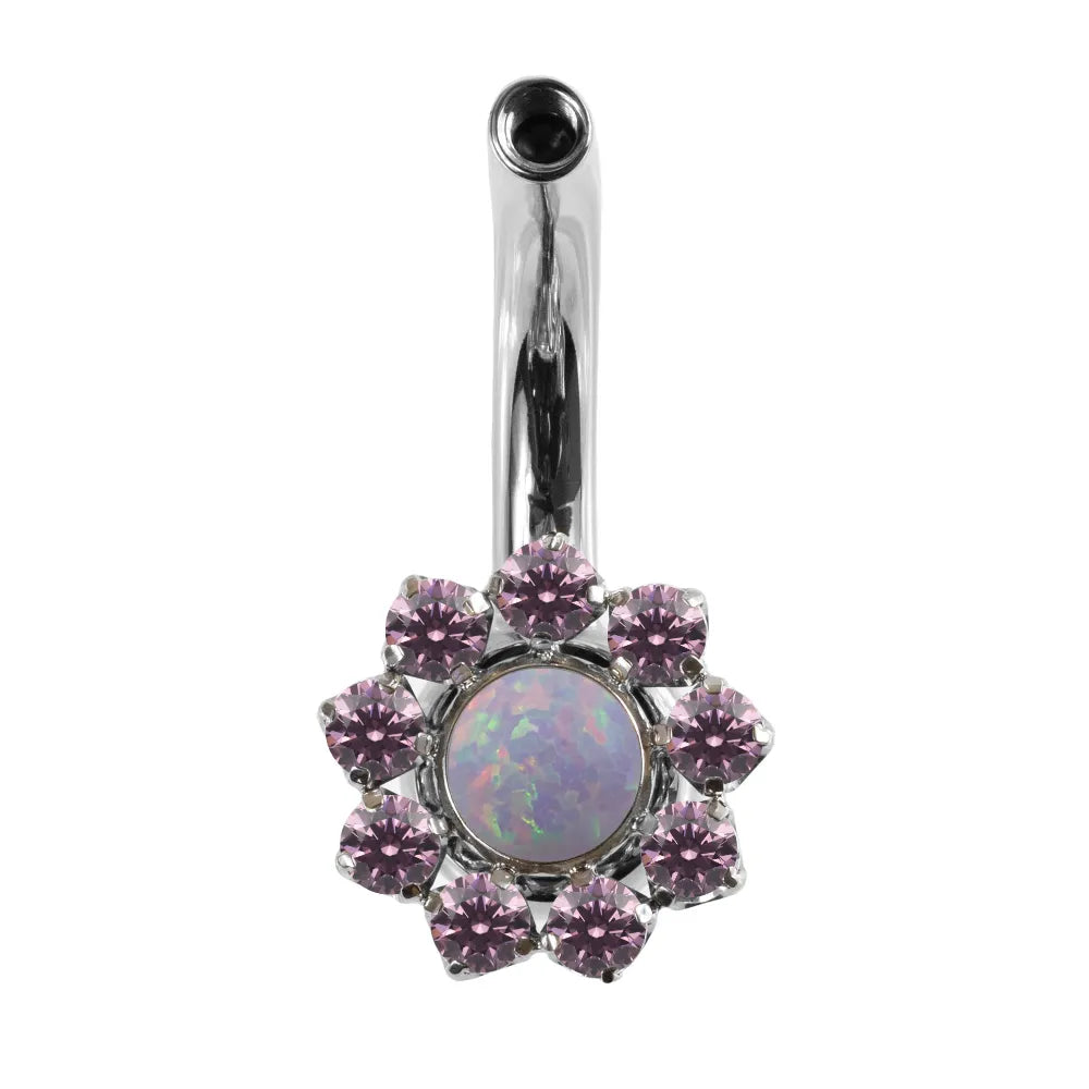Interchangeable Navel Curve w/ Sunflower