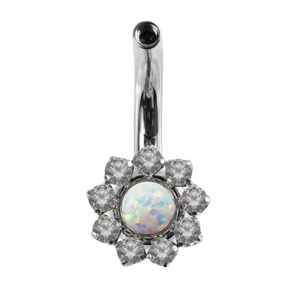 Interchangeable Navel Curve w/ Sunflower