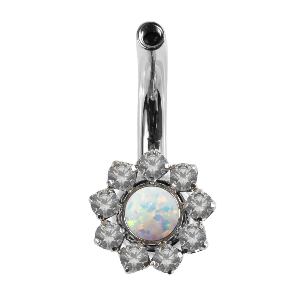 Interchangeable Navel Curve w/ Sunflower