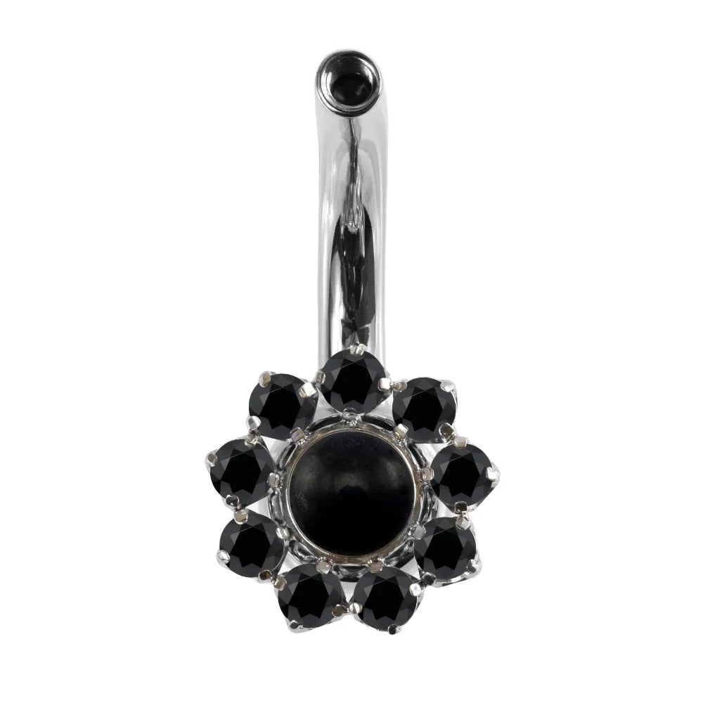 Interchangeable Navel Curve w/ Sunflower