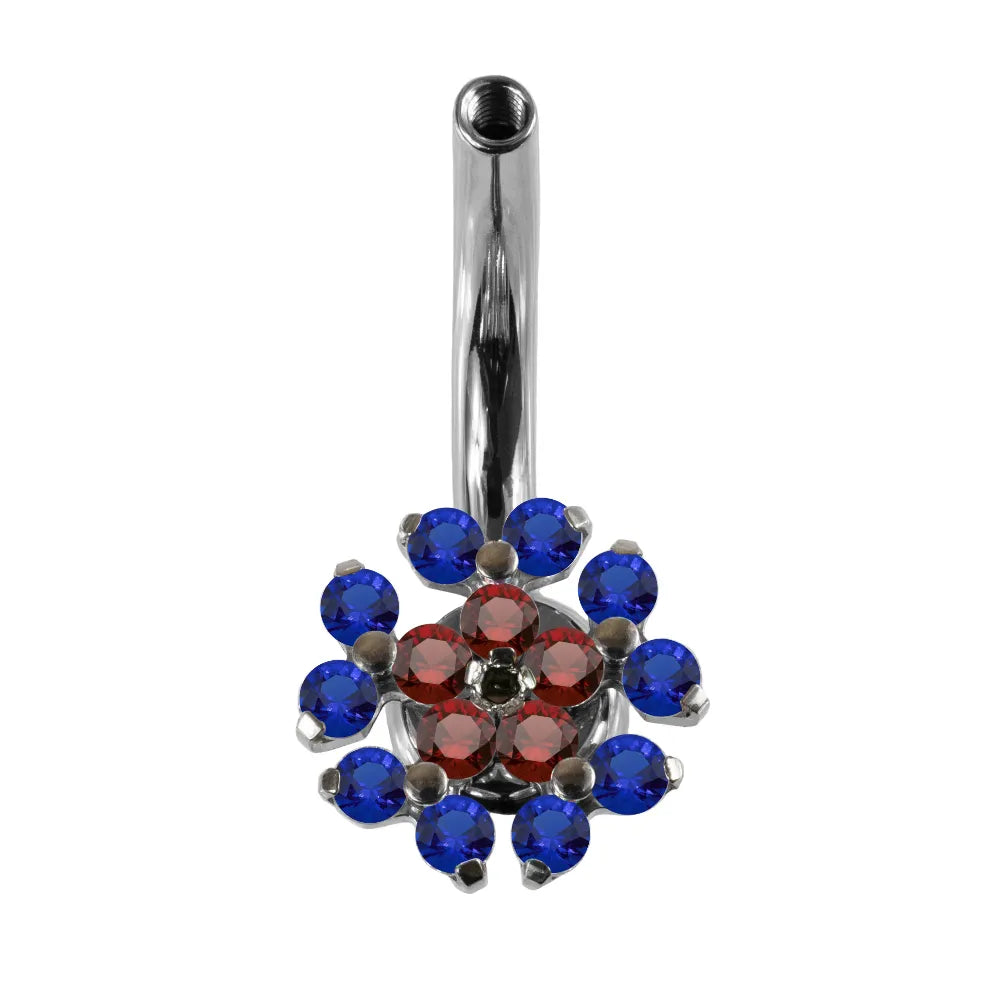 Interchangeable Navel Curve w/ Peony