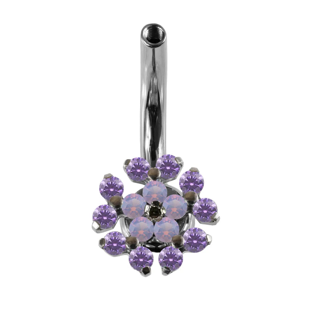 Interchangeable Navel Curve w/ Peony